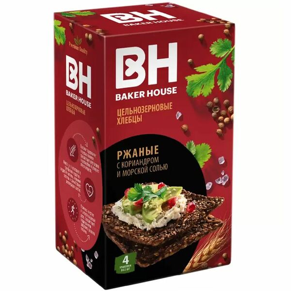 Хлебцы Baker House Скандинавские ржаные цельнозерновые