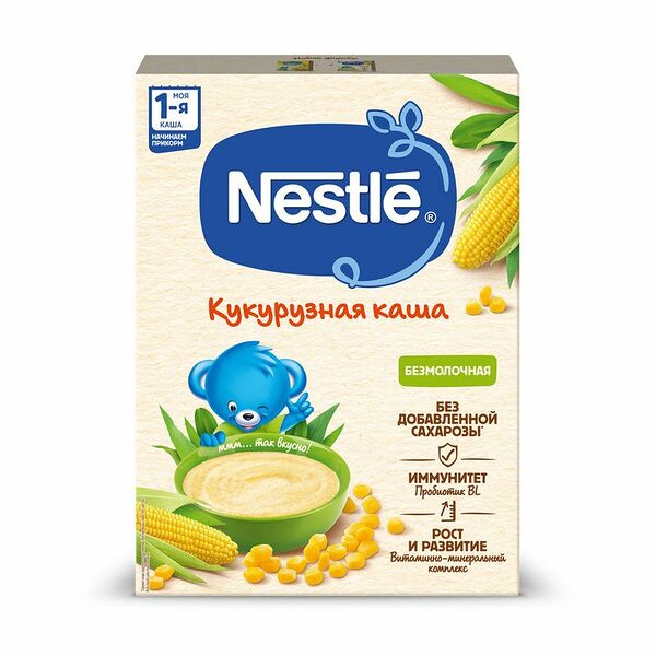 Каша Nestlé безмолочная кукурузная с 5 месяцев, 200г