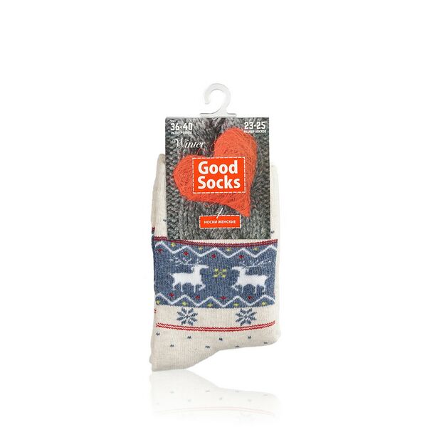 Женские носки Good Socks Олени махровые с рисунком