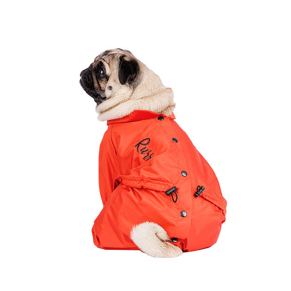 Дождевик для собак M оранжевый (девочка)