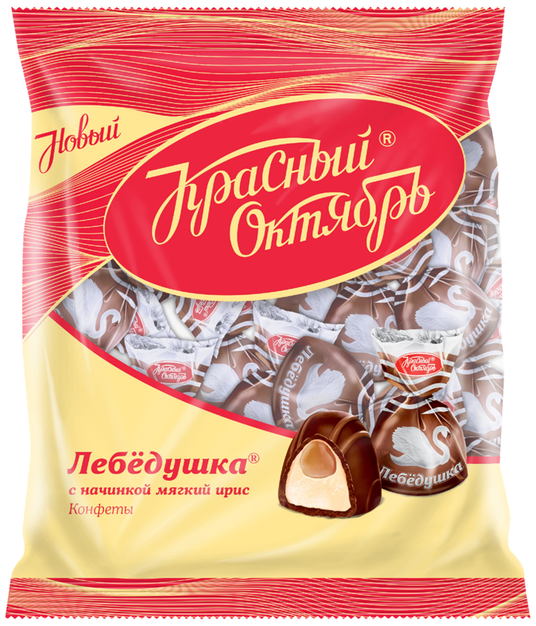 

Конфеты Красный Октябрь Лебедушка с начинкой мягкий ирис 250 г