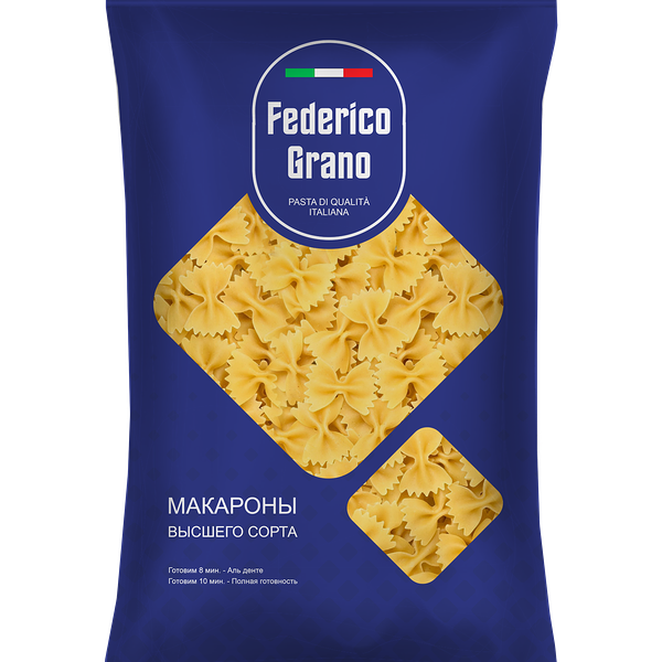 Макаронные изделия Federico Grano 1кг Бабочка