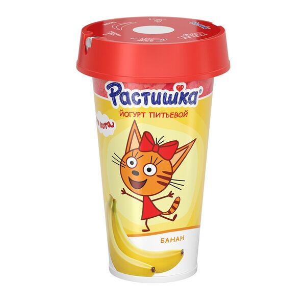 Йогурт питьевой Растишка банан 2,8% 190 г