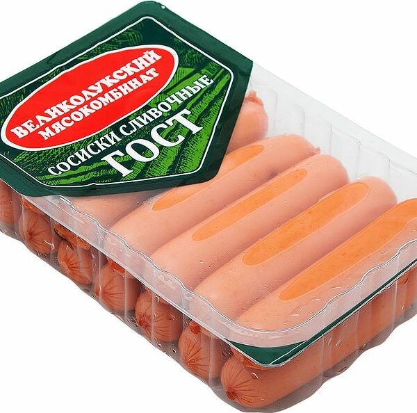 Сосиски Великолукский МК сливочные 585г