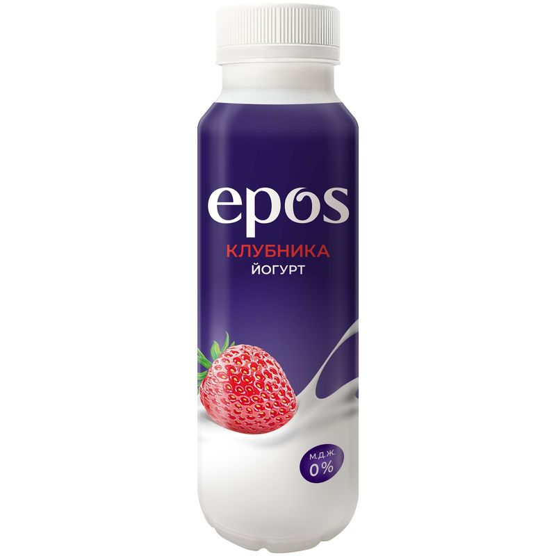 

Йогурт питьевой обезжиренный Epos клубника 250 г