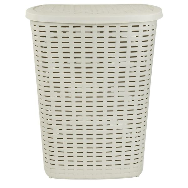 Корзина для белья Verde Roso, 50 л, 43х35х53 см, пластик, бежевый