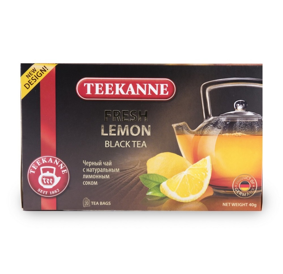 

Чай черный Teekanne Fresh Lemon в пакетиках, 20 шт.