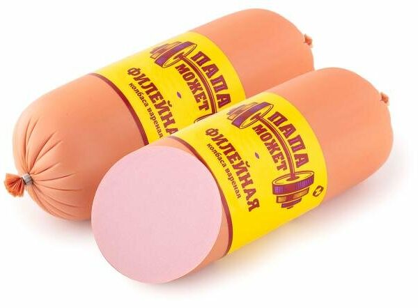 Колбаса вареная Папа Может! филейная (0,2-0,4 кг), 1 упаковка ~ 0,25 кг