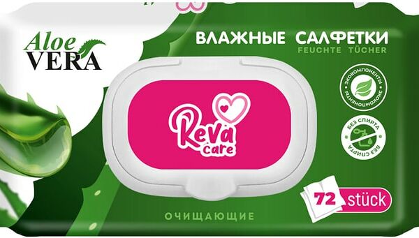 Салфетки влажные Reva Сare Алоэ Вера универсальные 72шт
