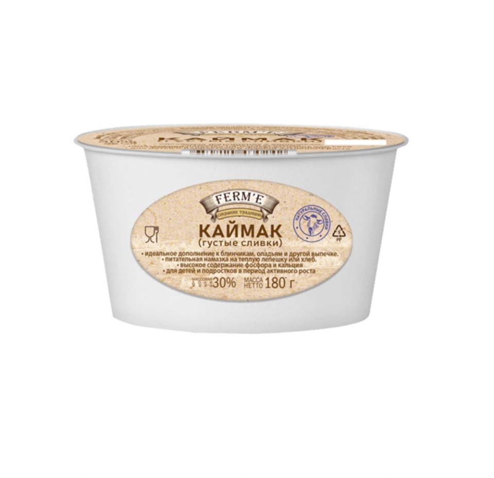 

Каймак Ferm'e 30% 180г, Россия