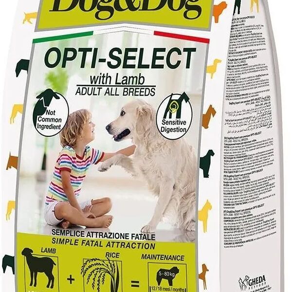 Сухой корм Dog&Dog Expert Premium Opti-Select для взрослых собак всех пород с ягненком 3кг