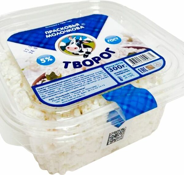 Творог Прасковья Молочкова 5% 300г