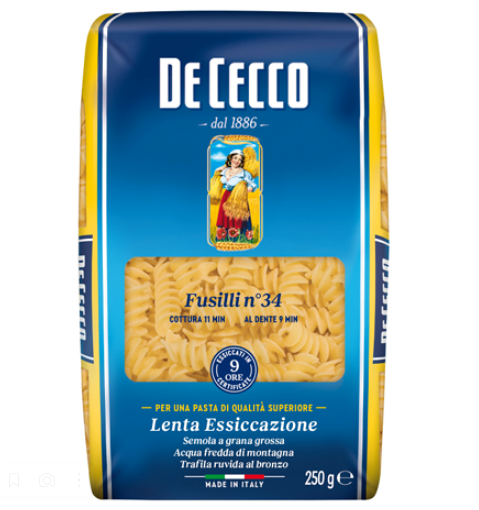 Макаронные изделия De Cecco Фузилли №34