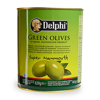 Оливки Delphi с косточкой 820 г Греция