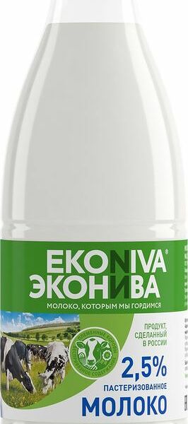 Молоко ЭкоНива пастеризованное, 2.5%