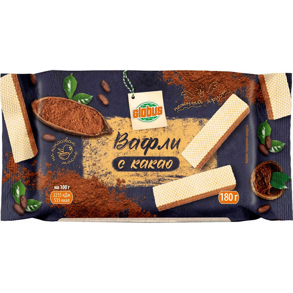 Вафли Глобус с какао