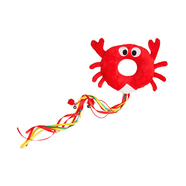 Игрушка для кошек Дразнилка на ручку двери Краб, 14х59 см