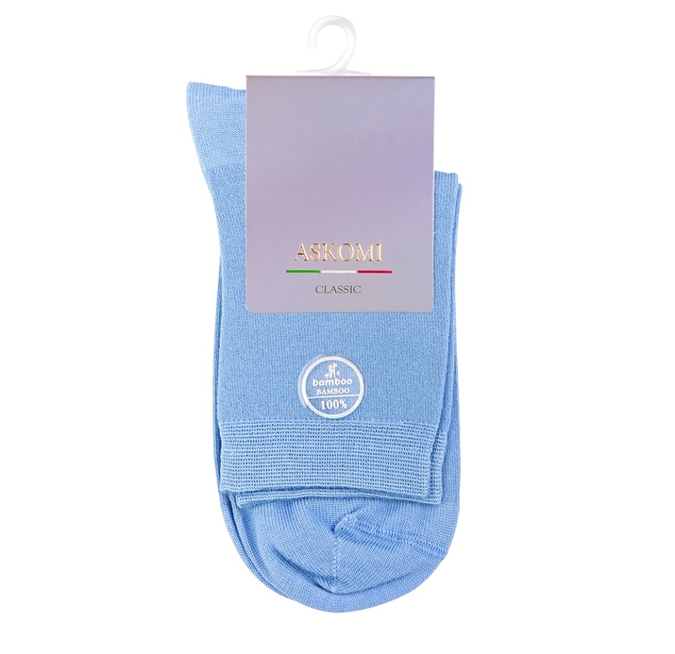 

Носки женские ASKOMI Casual АG-1000 цвет голубой р. 25 (36-38) 80% бамбук, 15% полиамид, 5% лайкра, ООО "ХОХ" 1шт Россия