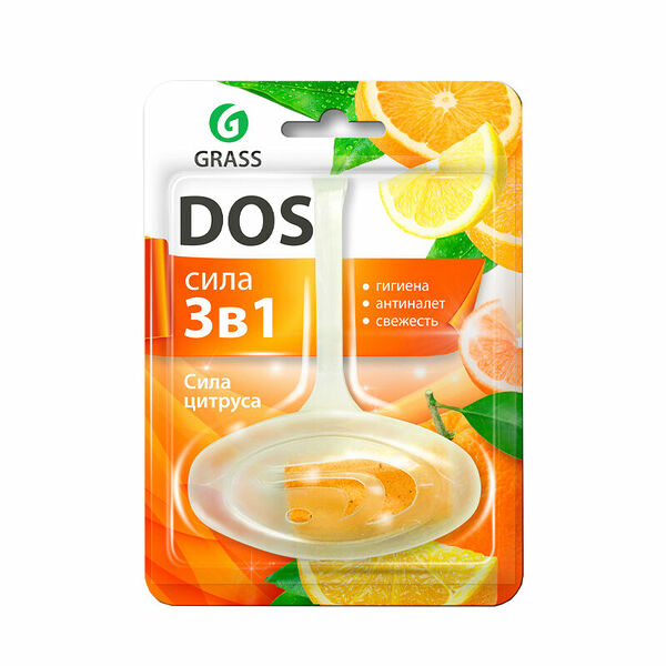 Подвесной блок для унитаза Grass DOS 3в1 сила цитруса 40 г