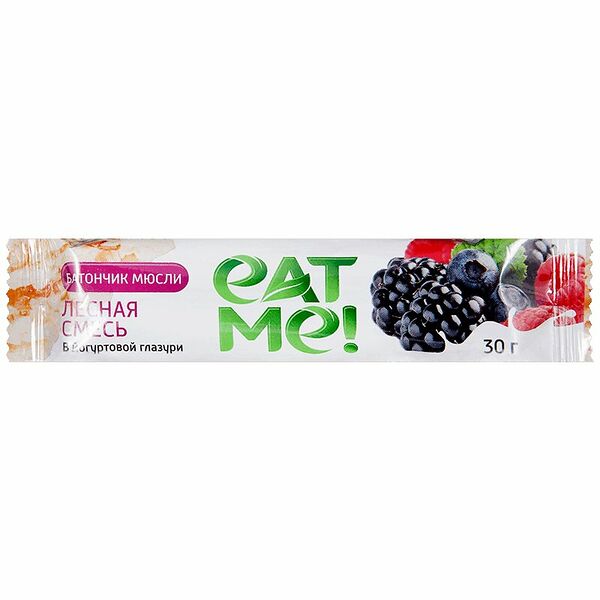 Батончик мюсли Eat Me! 30 г лесная смесь в йогуртовой глазури