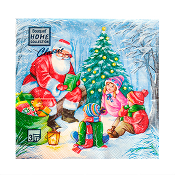 

Салфетки Home Collection Новогодние рассказы 33х33 см, 3 сл, 20 шт