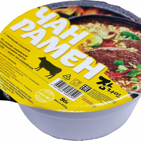 Лапша Доширак Чан рамен со вкусом говядины быстрого приготовления