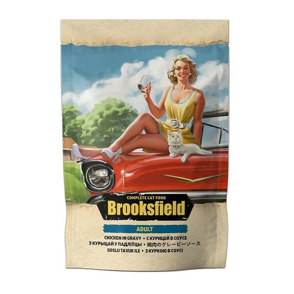 Влажный корм Brooksfield Adult Cat Курица в соусе для кошек 85 г