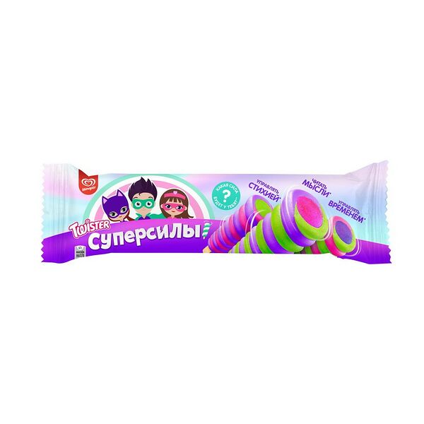 Десерт зам Макс Твистер Суперсилы фруктовый лед вкус черешни малины лайма эск 67г