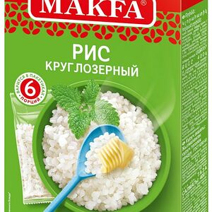Рис Makfa шлифованный круглозерный 400 г