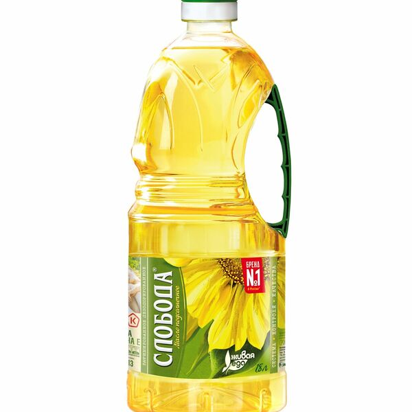 Масло Подсолнечное Слобода рафинированное высший сорт 1,8 л