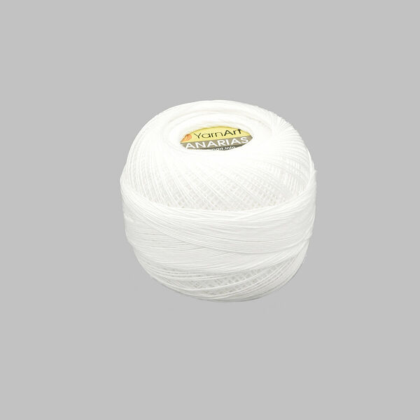 Пряжа YarnArt 'Canarias' 20гр 203м (100% мерсеризированный хлопок)(1000 белоснежный),мот