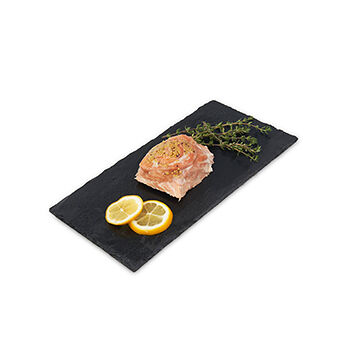 Рулеты из лосося горячего копчения с горчицей 