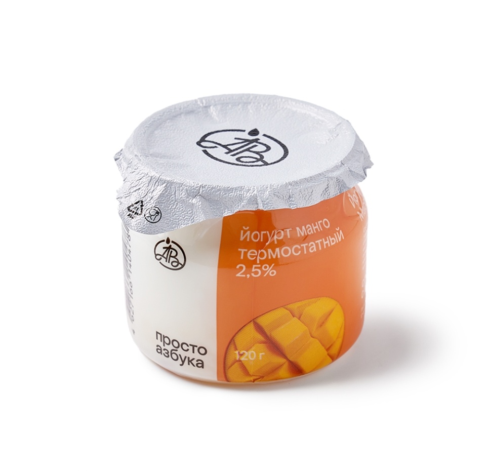 

Йогурт термостатный Просто Азбука 2,5% манго 120 г