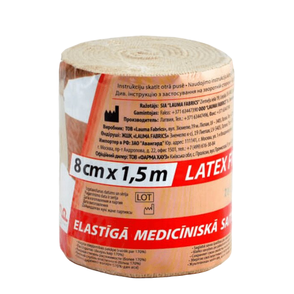 Бинт эластичный Lauma 1.5 м х 8 см