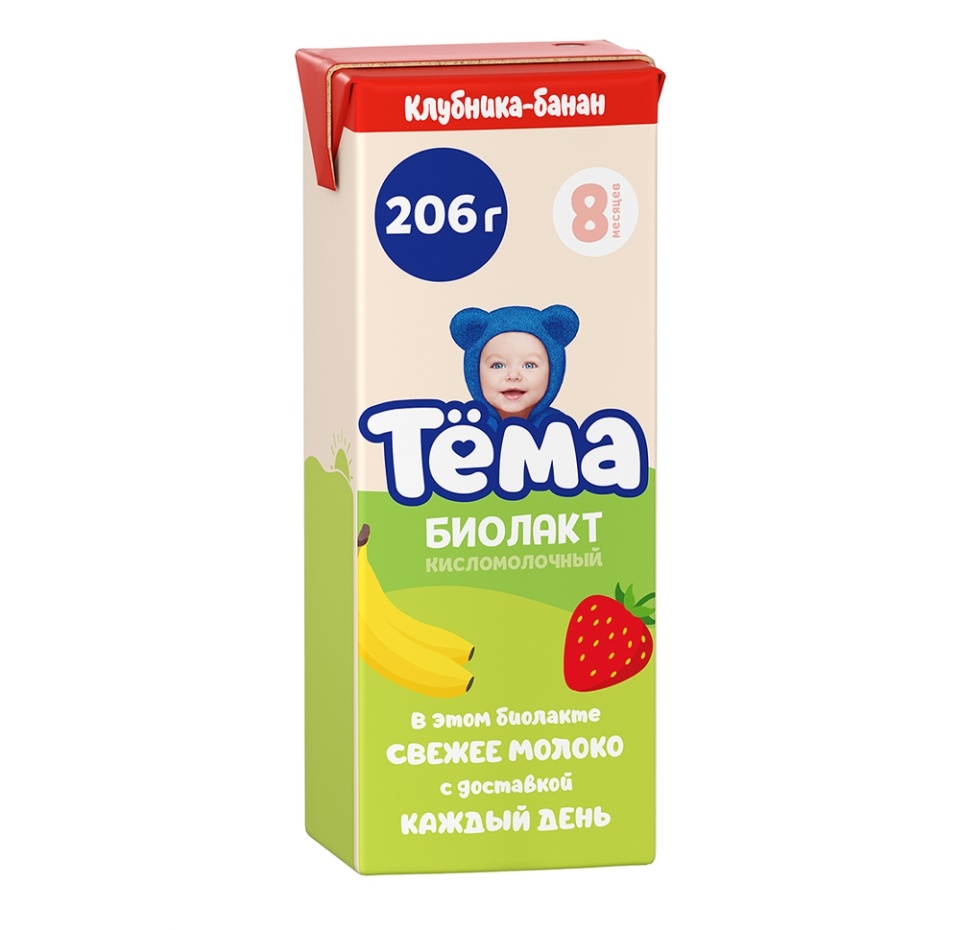 

Биолакт Тёма клубника, банан 3% 206 г