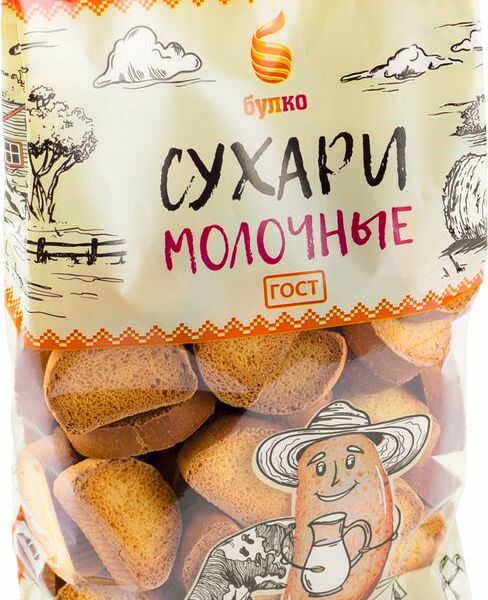 Сухари Булко Молочные сдобные пшеничные 250г