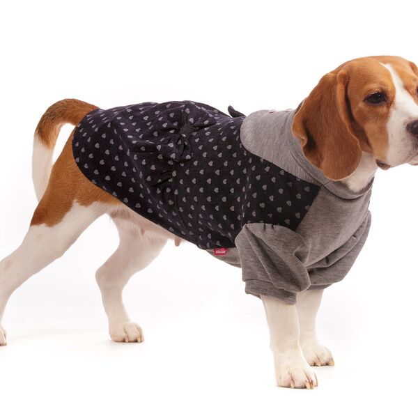 Толстовка-платье для собак S синий (унисекс)