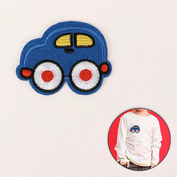 2612270 Термоаппликация машинка 6,5*5см, синий