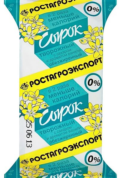 Сырок творожный Ростагроэкспорт с ванилином 0% 90г