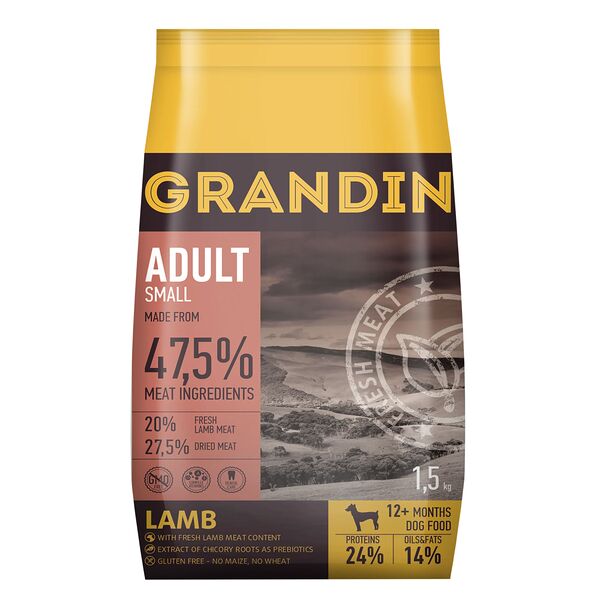 Fresh Meat сухой корм Grandin для собак мелких пород с ягненком