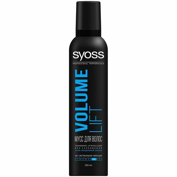 Мусс для волос Syoss Styling Объём экстрасильной фиксации, 250мл