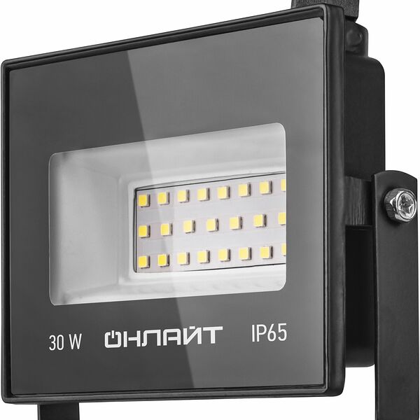 Прожектор LED 30 Вт 4000 К IP65 черный 12,8х11х2 см