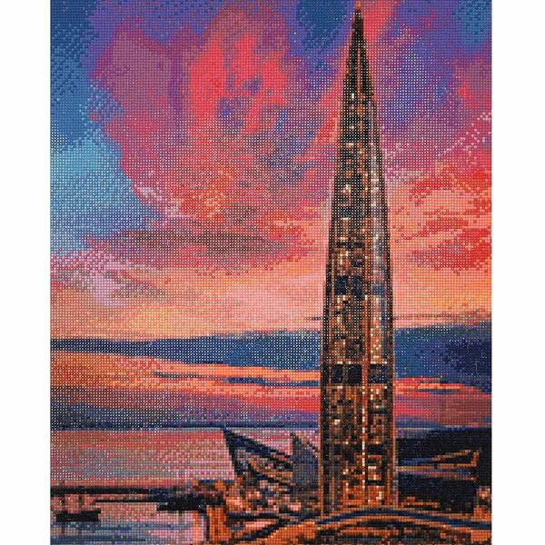 Cr 450080 Алмазная мозаика 'Лахта Центр. Санкт-Петербург', 40*50 см, Cristyle