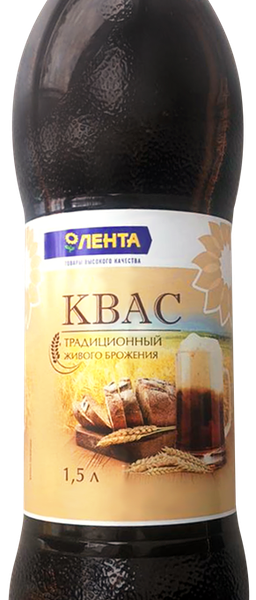 Квас Лента Традиционный фильтрованный пастеризованный, 1.5л
