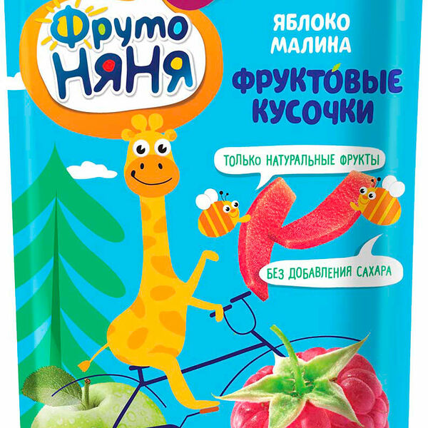 Фруктовые кусочки ФрутоНяня Яблоко Малина