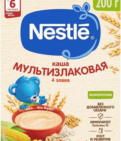 Каша Nestle Мультизлаковая безмолочная 200г