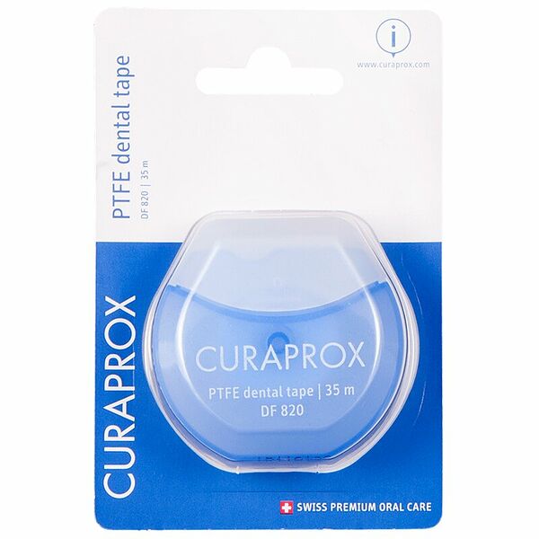 Curaprox зубная нить тефлоновая с хлоргексидином 35 м