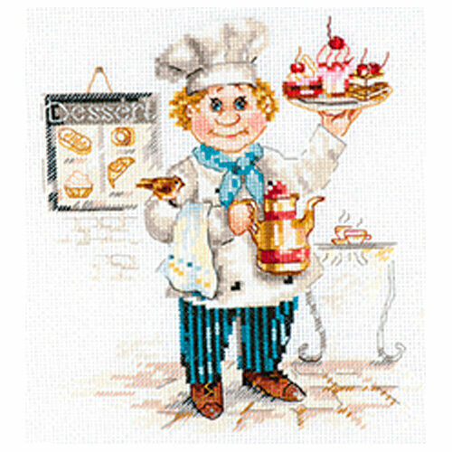 6-12 Набор для вышивания АЛИСА 'Кондитер' 16x17см