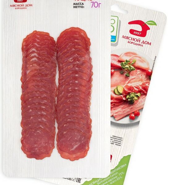 Колбаса Мясной дом Бородина Лацио 70г