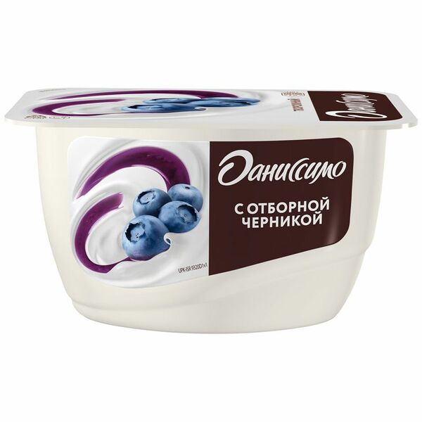 Продукт творожный Даниссимо с отборной черникой 5.5%, 130г
